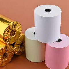 彩色热敏收银纸57x50打印纸头像打印小票据58mm 57*50(显黑色 30卷)